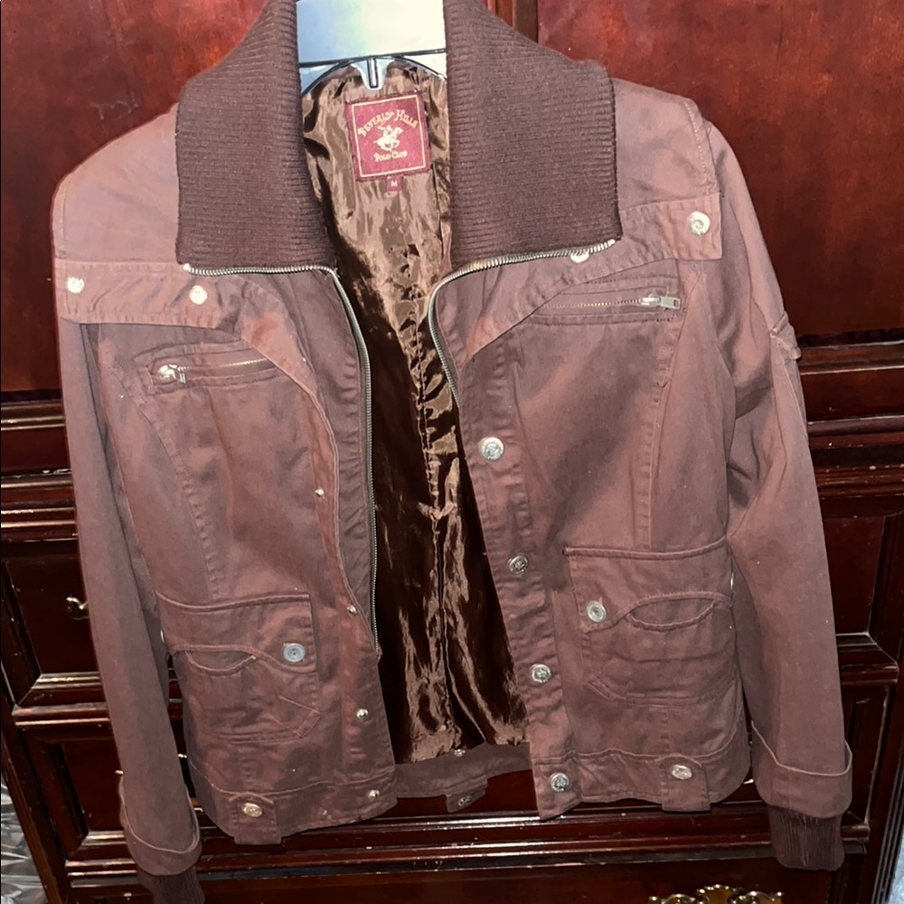 Beverly Hills Polo Club Brown Bomber Jacket